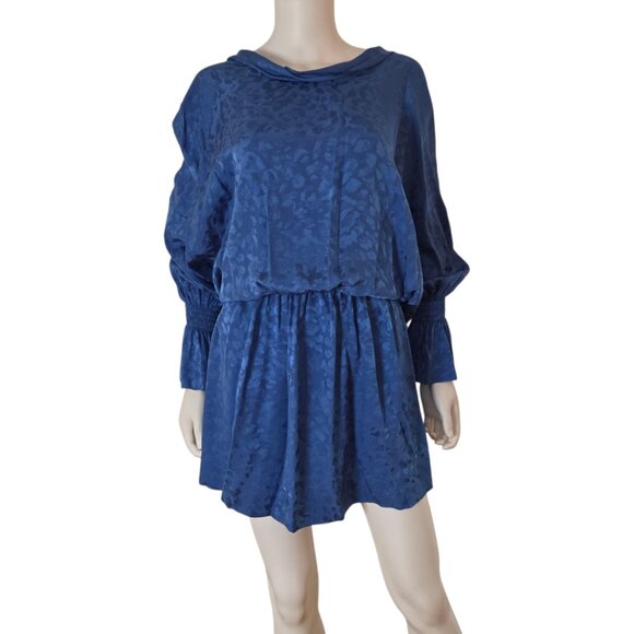 Zadig & Voltaire Mini Blue Long Sleeve Dress - Picture 5 of 15